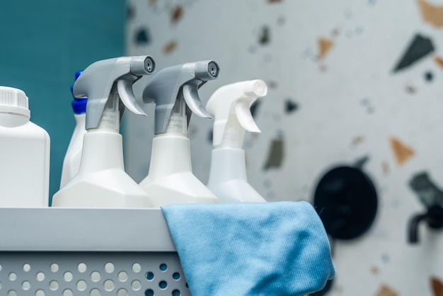 Professional cleaning team at work